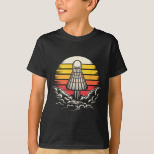 Camiseta Retro Shuttle Sports Outfit Foguete Badminton Play