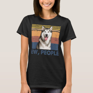 Camiseta Retro Siberian Husky Ew Pessoas Siberian Husky Lov