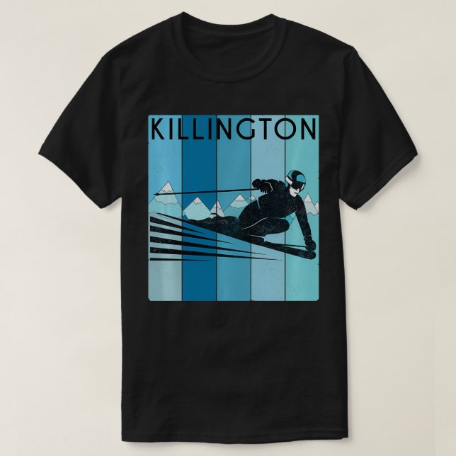 Camiseta Retro Ski Killington Vermont Vintage Ski (Frente do Design)