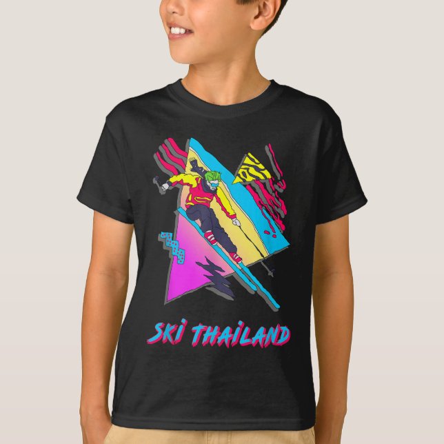 Camiseta Retro Ski Thailand Adventure Graphic Skiier (Frente)