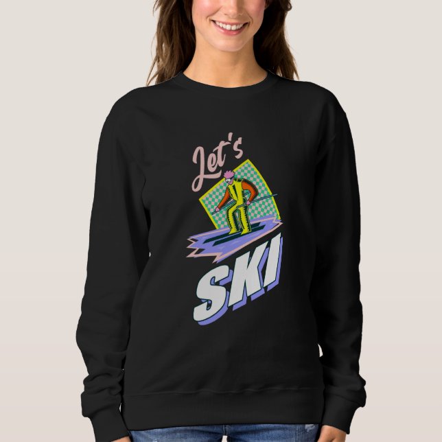 Camiseta Retro skis 80s and 90s ski clothing (Frente)