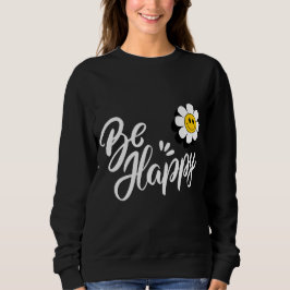 Camiseta Retro Smiley Daisy - Just Be Happy Flower Power 