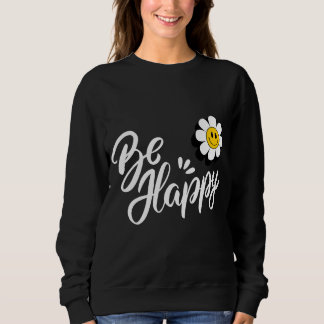 Camiseta Retro Smiley Daisy - Just Be Happy Flower Power