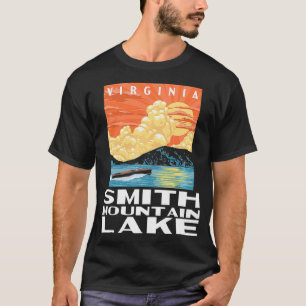 Camiseta Retro Smith Mountain Lake Virginia WPA Estilo Vint