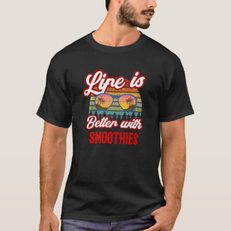 Camiseta Retro Smoothies Sunset  With Smoothies