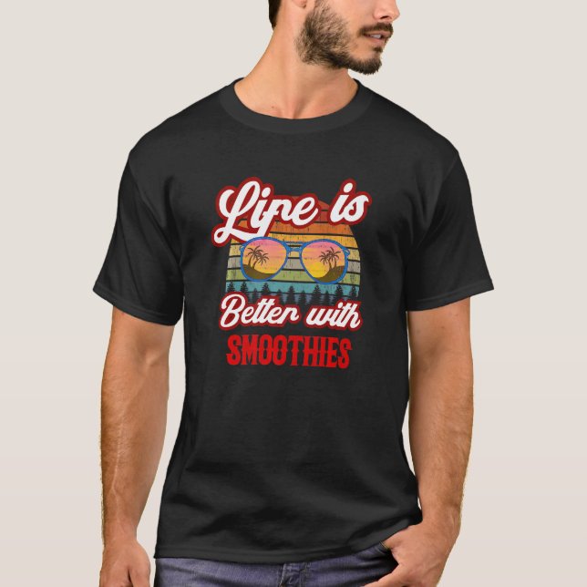 Camiseta Retro Smoothies Sunset  With Smoothies (Frente)