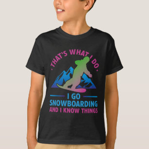 Camiseta Retro Snowboard dos anos 80 É o que faço Snowboard