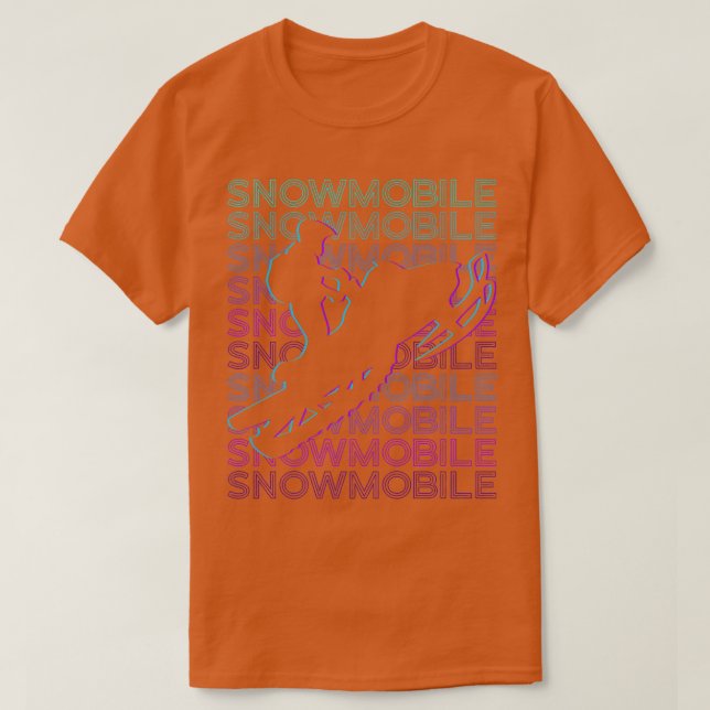Camiseta Retro Snowmobile (Frente do Design)