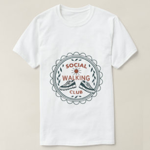 Camiseta Retro Social Walking Club - Fitness & Com