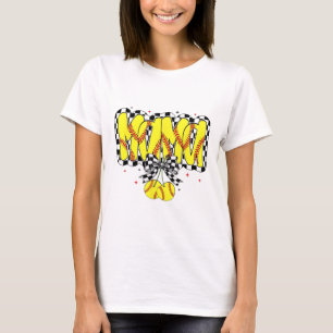 Camiseta Retro Softll Mamãe Cerejas Coquete Laço Xadrez