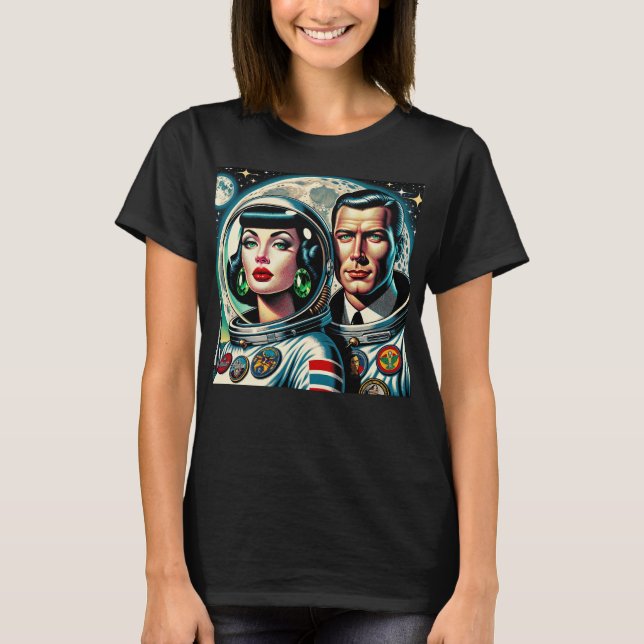 Camiseta Retro Space Astronauts (Frente)