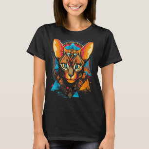 Camiseta Retro Sphynx Cat Lover Proprietário Sphynx Cat Geo