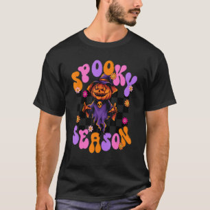 Camiseta Retro Spooky Season Halloween Ghost
