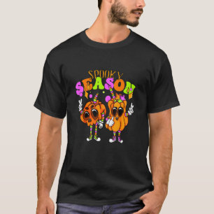 Camiseta Retro Spooky Season Halloween To Pumpkin Ghost
