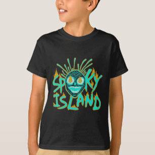 Camiseta Retro Spooky Skull Dia de as Bruxas engraçado 2 La