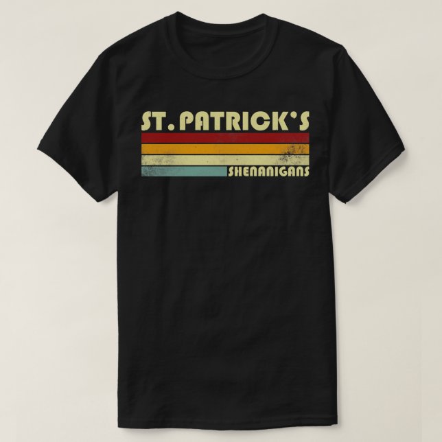 Camiseta Retro St Patricks Shenanigans (Frente do Design)