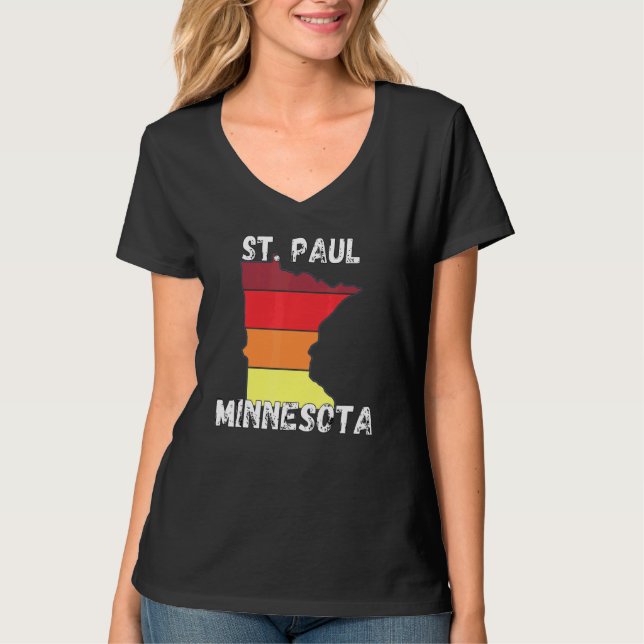 Camiseta Retro St Paul MN Minnesota City Apparel (Frente)