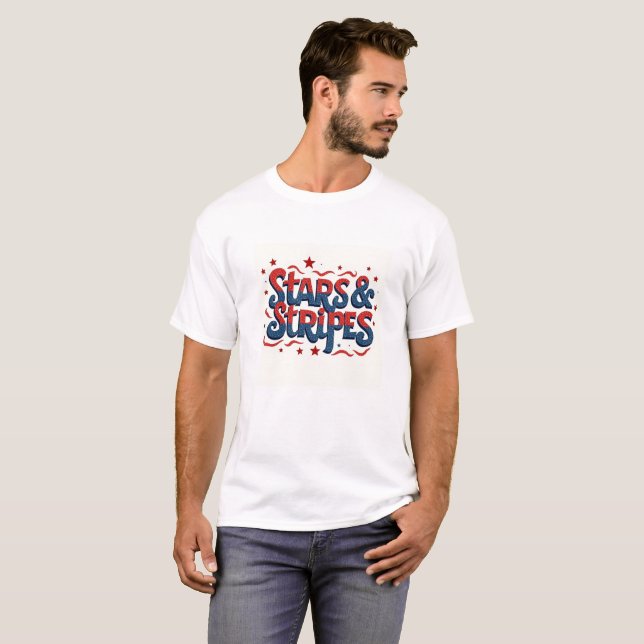 Camiseta Retro Stars & Stripes (Frente Completa)
