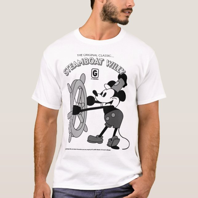 Camiseta Retro Steamboat Willie  (Frente)