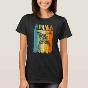Camiseta Retro Stingray Aruba Caribe Amigos Correspondentes