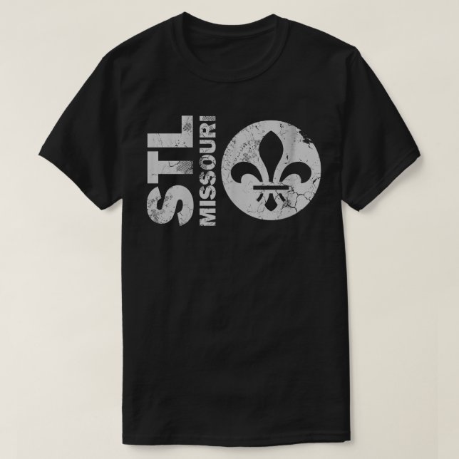 Camiseta Retro Stl Rua Louis Missouri (Frente do Design)