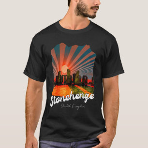 Camiseta Retro Stonehenge Inglaterra Lembrança  Stonehenge 
