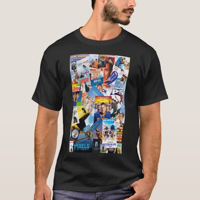 Camiseta Retro Style Art Adam Sandler Collage Awesome First (Frente)