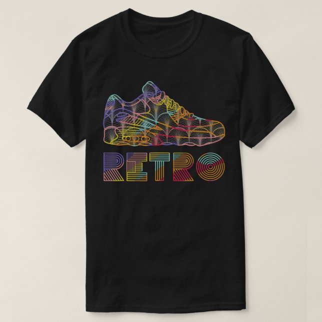 Camiseta Retro Style Bright And Colorful Shoe Sneaker  (Frente do Design)