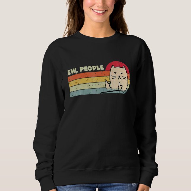 Camiseta Retro Style Ew People Cat   Cat (Frente)
