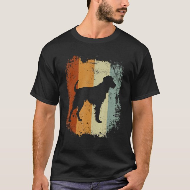 Camiseta Retro Style Irish Wolfhound Dog (Frente)
