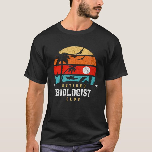Camiseta Retro Style Retirement Gag Idea Funny Retired Biol (Frente)