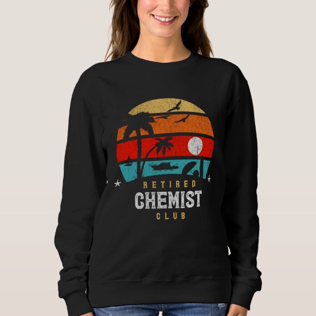 Camiseta Retro Style Retirement Gag Idea Funny Retired Chem (Frente)