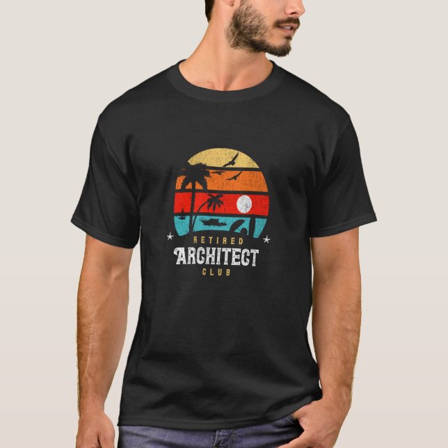 Camiseta Retro Style Retirement Gag Idea  Retired Architect (Frente)