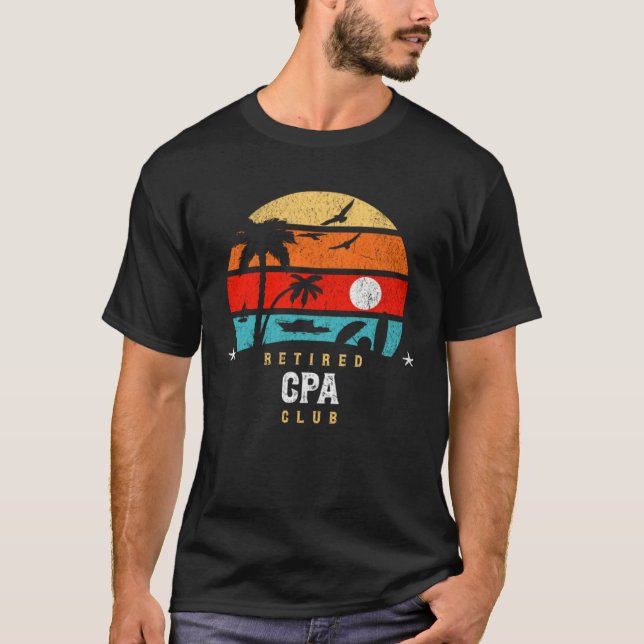 Camiseta Retro Style  Retirement Gag Idea   Retired CPA (Frente)
