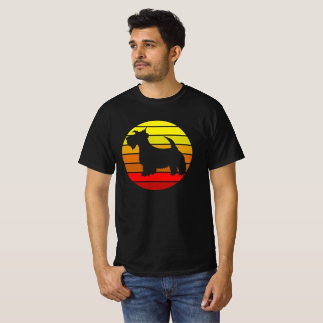 Camiseta Retro Summer Beach Terrier Dog (Frente Completa)