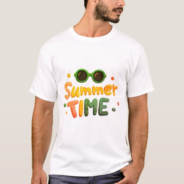 Camiseta Retro Summer Time – férias (Frente)