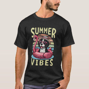 Camiseta Retro Summer Vibes Cachorro de Água Português Mãe 
