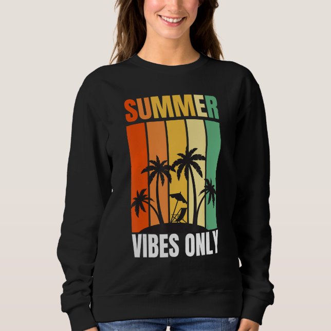 Camiseta Retro Summer Vibes Vintage Rays Beachy Vibes (Frente)