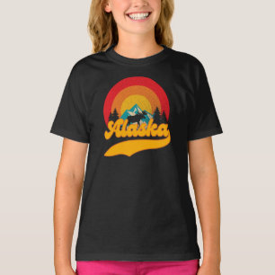 Camiseta Retro Sunset Alaska Juneau Moose 0Montanhas Selvag