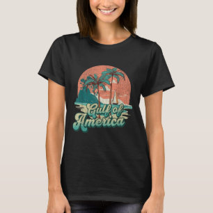 Camiseta Retro Sunset Beach Vibes - Golfo Dos Eua, América
