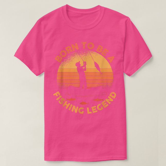 Camiseta Retro Sunset Fisherman Silhouette  (Frente do Design)