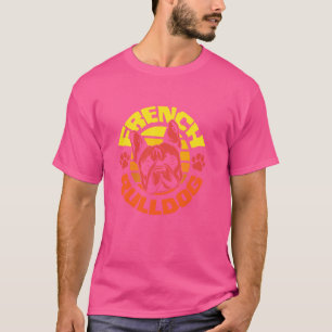 Camiseta Retro Sunset French Bulldog Lover Dog Proprietário
