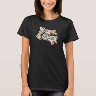 Camiseta Retro Sunset Groovy & Boozy Bachelorette Party Bri