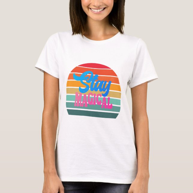 Camiseta Retro Sunset Keep Magical (Frente)