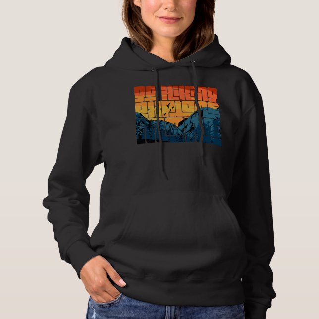 Camiseta Retro Sunset Landscape Hiking Adventure Explorar (Frente)