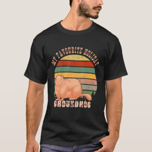Camiseta Retro Sunset Meu Groundhog Favorito De Férias 202