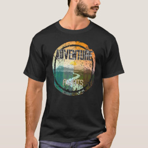 Camiseta Retro Sunset Natural Lake Mountain Adventure Await