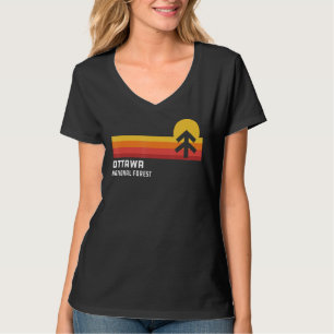 Camiseta Retro Sunset Ottawa Floresta Nacional Ironwood Mic