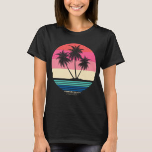 Camiseta Retro Sunset Palm Trees Junipero Beach