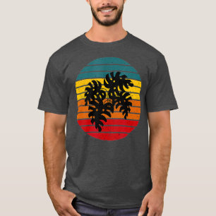 Camiseta Retro Sunset Plant Lady Vintage Monstera